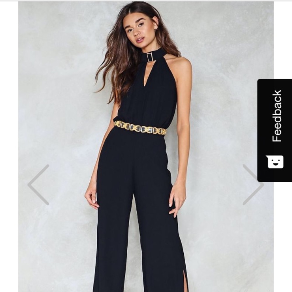 Nasty Gal Buckle the Slit Jumpsuit